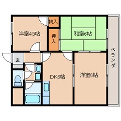 結崎駅 徒歩3分 6階の物件間取画像